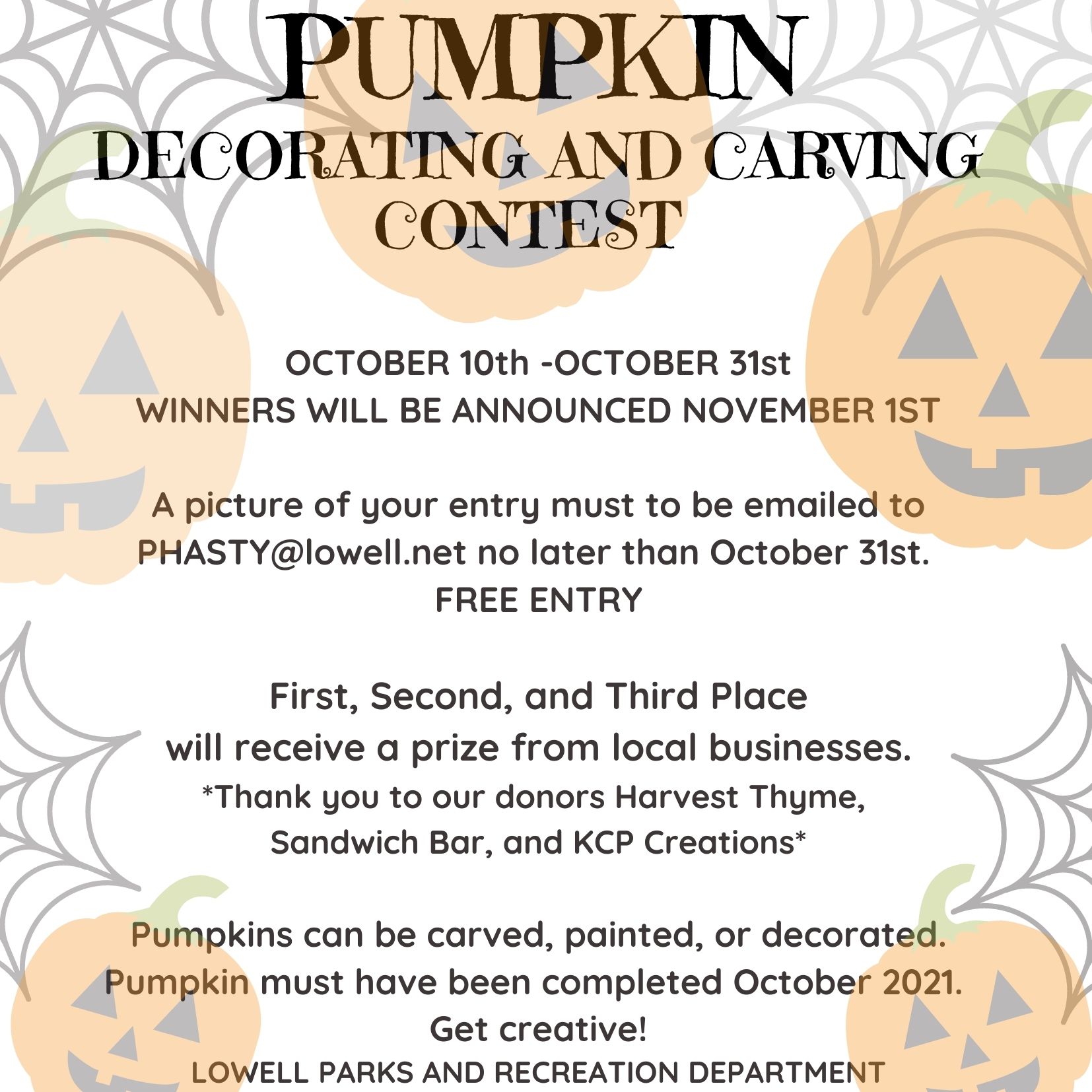 Pumpkin Decorating Contest